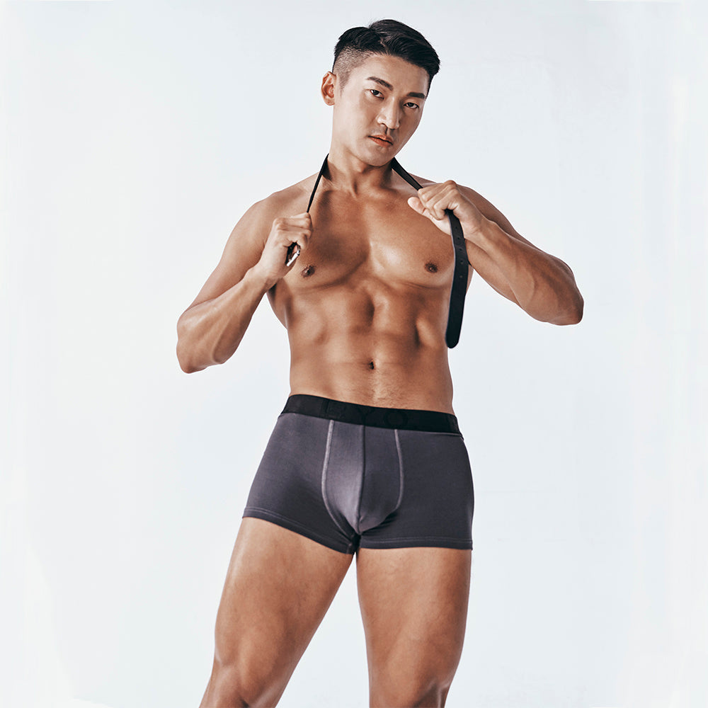 【斷碼】B.Y.O. Classic 莫代爾四角內褲 (沉靜灰)(S / XL)