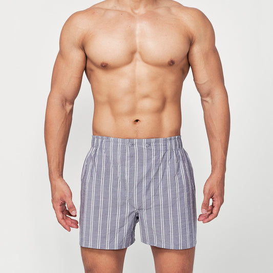Japan Cotton Boxer 日本寬鬆四角褲(無印灰)+