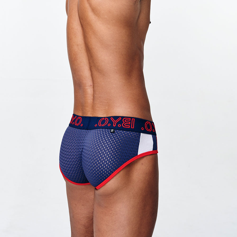Mesh Breathable Briefs Dark Blue