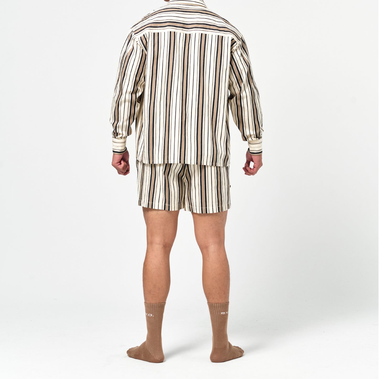 BeWithYou- Cammy striped shirt jacket