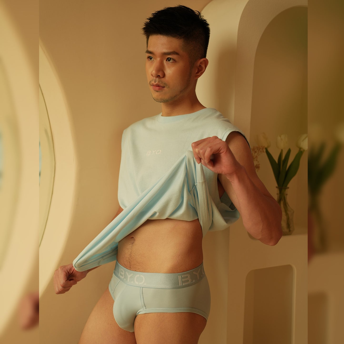 B.Y.O. Tank Top 重磅純棉背心(初戀藍)
