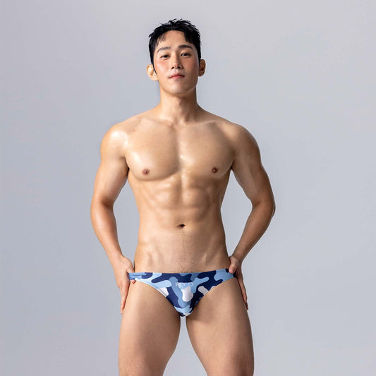 【Pre-Order】B.Y.O. BeYourOwn - Camouflage Collection bikini briefs - Blue