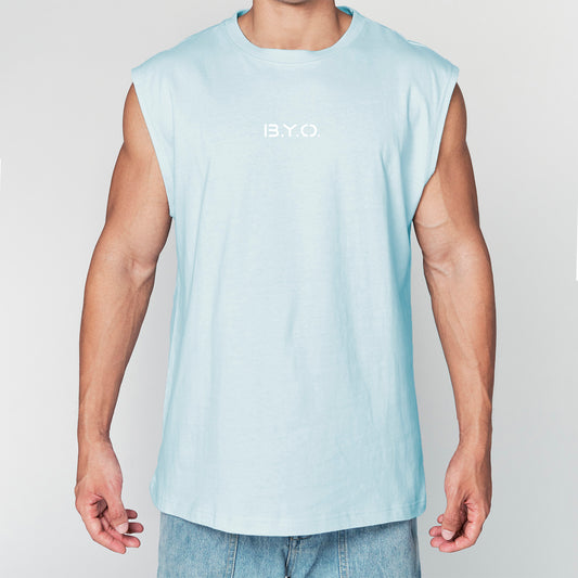 B.Y.O. Tank Top 重磅純棉背心(初戀藍)